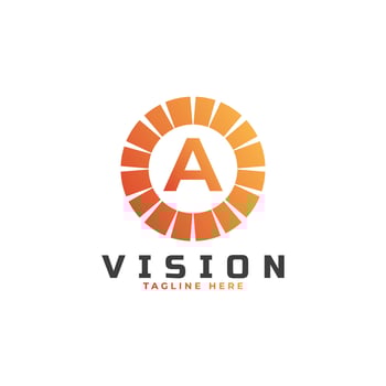 vision Initial Letter A Logo Design Template Element vector