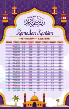 Fasting Month Calendar Concept vector