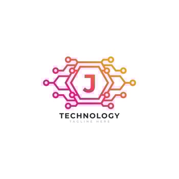 Technology Initial Letter J Logo Design Template Element. vector