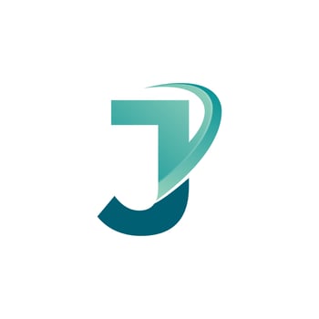 Letter J Travel with Arrow Logo Design Template. Vector EPS 10