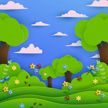 Spring Insects Background vector