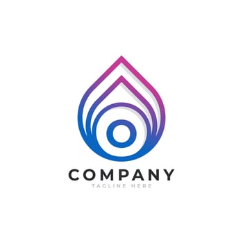 Initial Letter O with Oil and Gas Logo Design Inspiration vector