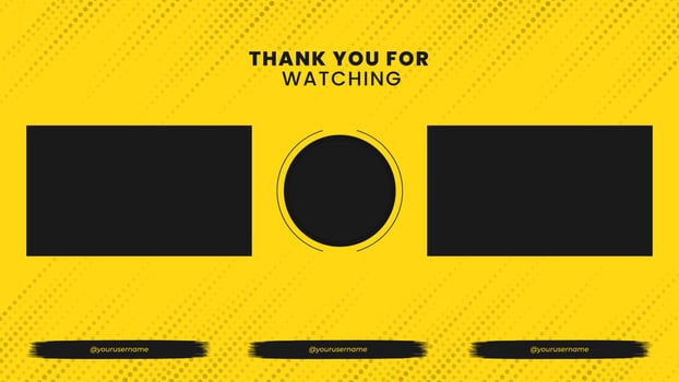 Social Media Video End Screen Template vector