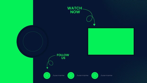 Social Media Video End Screen Template vector