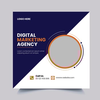digital marketing social media post vector