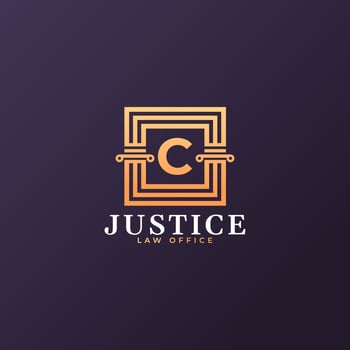 Law Firm Letter C Logo Design Template Element vector