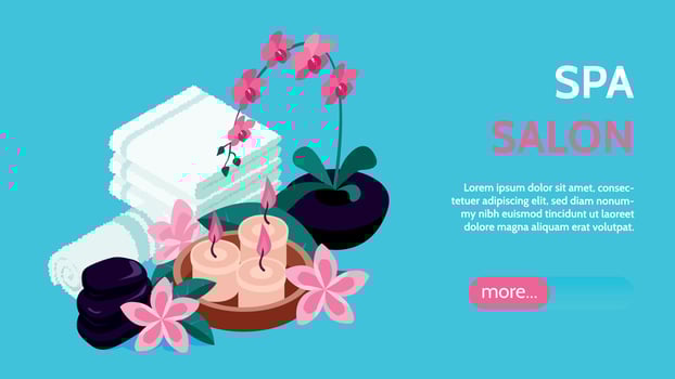 SPA Salon Horizontal Banner vector