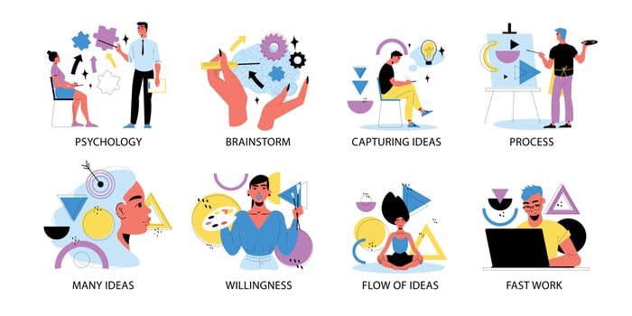 Creative Coach Set vector