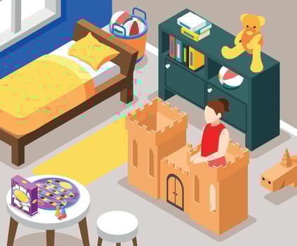 Cardboard Toys Background vector