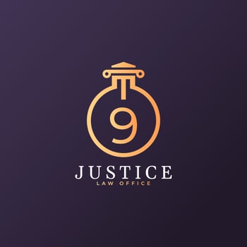 Law Firm Number 9 Logo Design Template Element vector