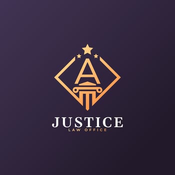 Law Firm Letter A Logo Design Template Element vector