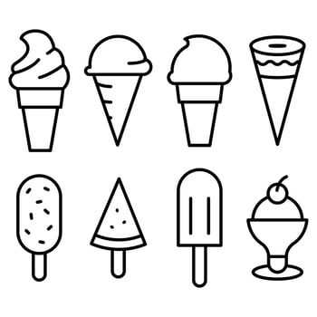 Ice cream icons, Vector illustration eps.10