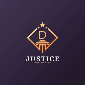 Law Firm Letter D Logo Design Template Element vector