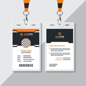 ID Card Design Template vector