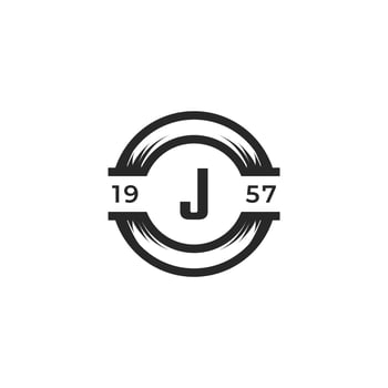 Vintage Insignia Letter J Logo Design Template Element. Suitable for Identity, Label, Badge, Cafe, Hotel Icon Vector