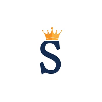 Initial Letter S with Crown Logo Branding Identity Logo Design Template vector