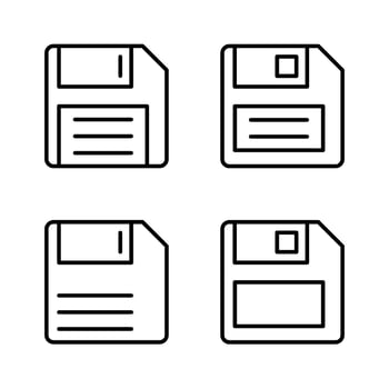 Diskette save vector icons set, Vector illustration eps.10