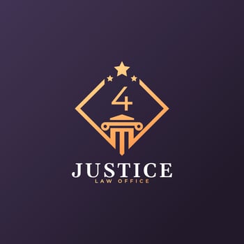 Law Firm Number 4 Logo Design Template Element vector