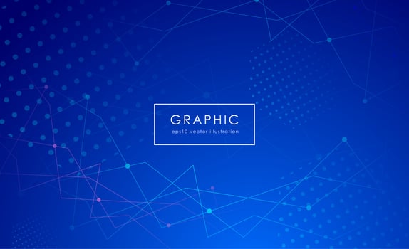 Abstract Lines and Dots connect background design. Modern background for big data digital technology connection concept. Creative technology vector illustration