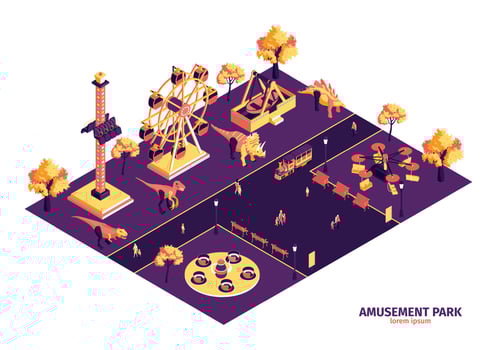 Amusement Park Concept vector