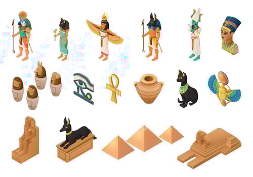 Egypt Isometric Set vector