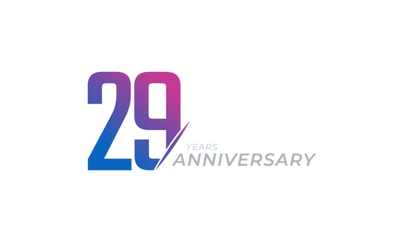 29 Year Anniversary Celebration Vector. Happy Anniversary Greeting Celebrates Template Design Illustration vector