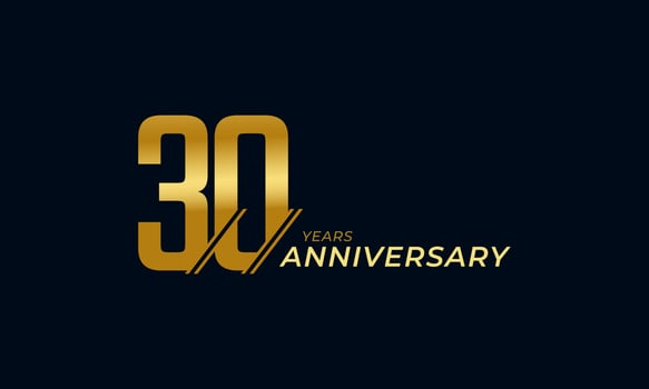 30 Year Anniversary Celebration Vector. Happy Anniversary Greeting Celebrates Template Design Illustration vector