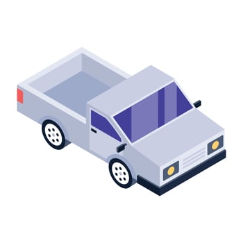 Pickup  in isometric trendy icon vector