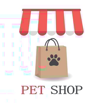 Pet Shop logo design template. animal icon emblem for store, shelter, business services. vector