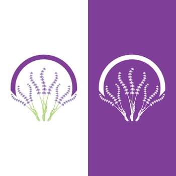 Fresh Lavender flower logo vector