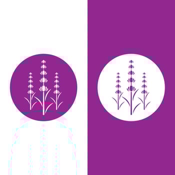 Fresh Lavender flower logo vector