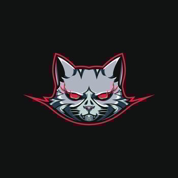 cat mascot for esport logo vector