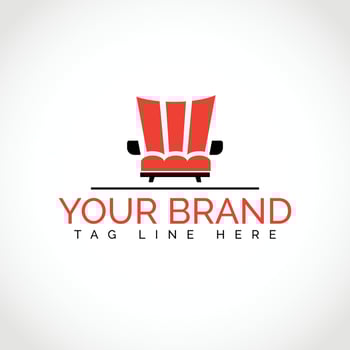 Furniture Logo Design, Sofa, Chair. Home Furnishing Logo, Elegant Furniture Logo. vector