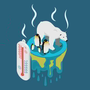 Polar Global Warming Composition vector
