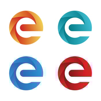 Letter E Logo Set vector