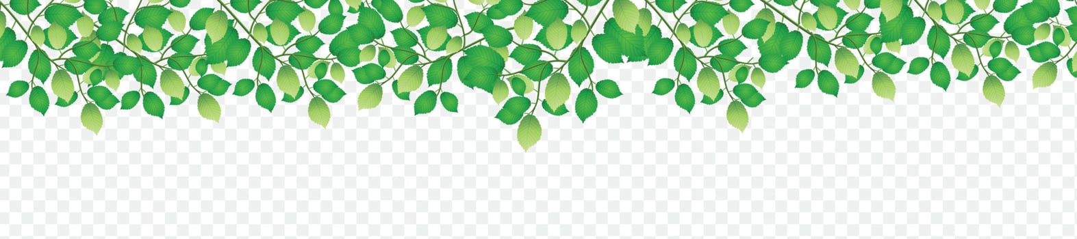Vector abstract foliage background. Green flying Leaves