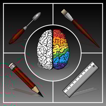 cartoon illustration of designing tools and stuffs vector