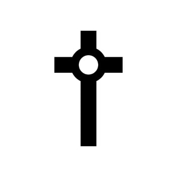 Christian Cross Icons on White Background Vector illustration. Cross symbol of crucifixion and faith.