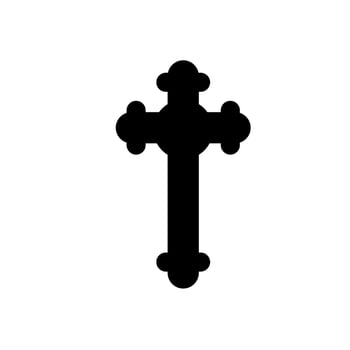 Christian Cross Icons on White Background Vector illustration. Cross symbol of crucifixion and faith.