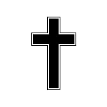 Christian Cross Icons on White Background Vector illustration. Cross symbol of crucifixion and faith.