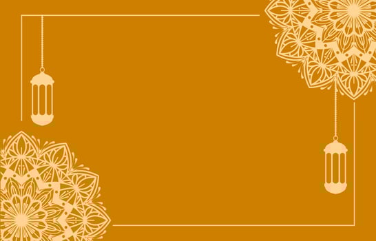 islamic background vector design with arabic mandala decoration for ramadan kareem day banner or eid mubarak, muharram