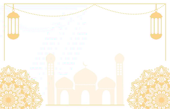 islamic background vector design with arabic mandala decoration for ramadan kareem day banner or eid mubarak, muharram