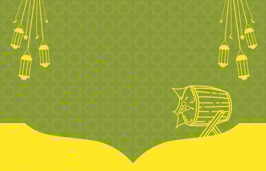 islamic background vector design with arabic mandala decoration for ramadan kareem day banner or eid mubarak, muharram