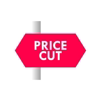 Price cut 13 label for promotion product vector