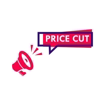 Price cut 12 label for promotion product vector