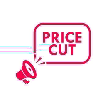 Price cut 1 label for promotion product vector