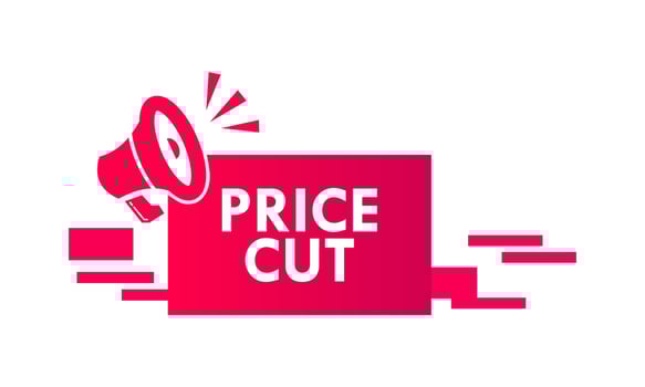 Price cut 7 label for promotion product vector