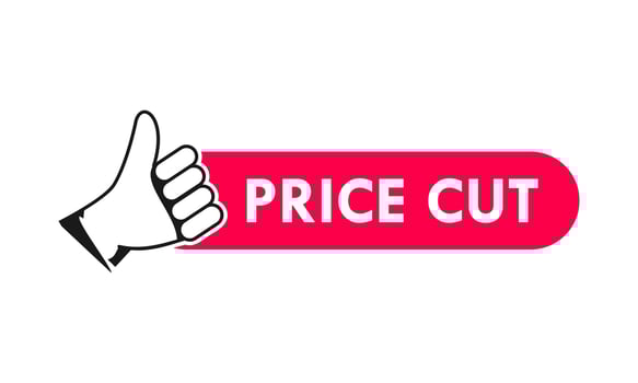 Price cut 8 label for promotion product vector
