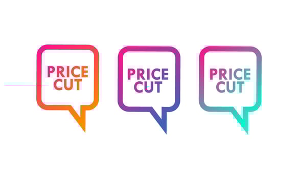 Price cut 5 label for promotion product vector