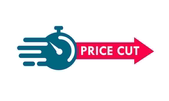 Price cut 10 label for promotion product vector